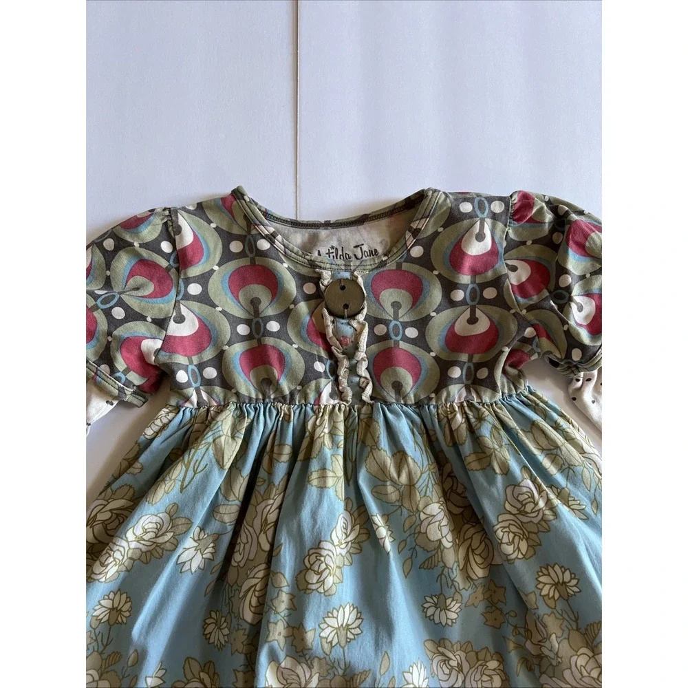 Matilda Jane Gypsy Blue Maggie Stew & Paint By Numbers Plum Dress‎ Sz 4 Set Of 2